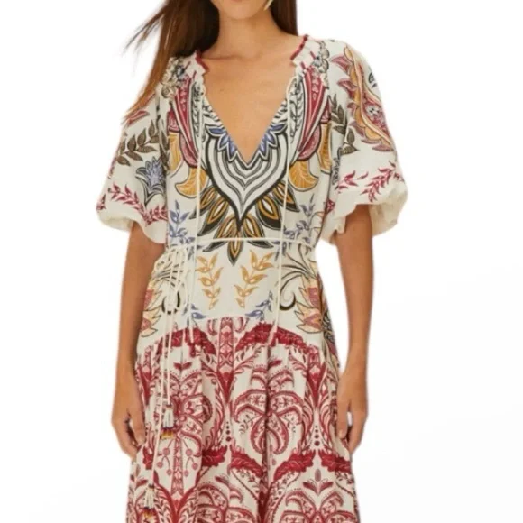 Farm Rio Boho Glam Maxi Dress NWT - Picture 5 of 8